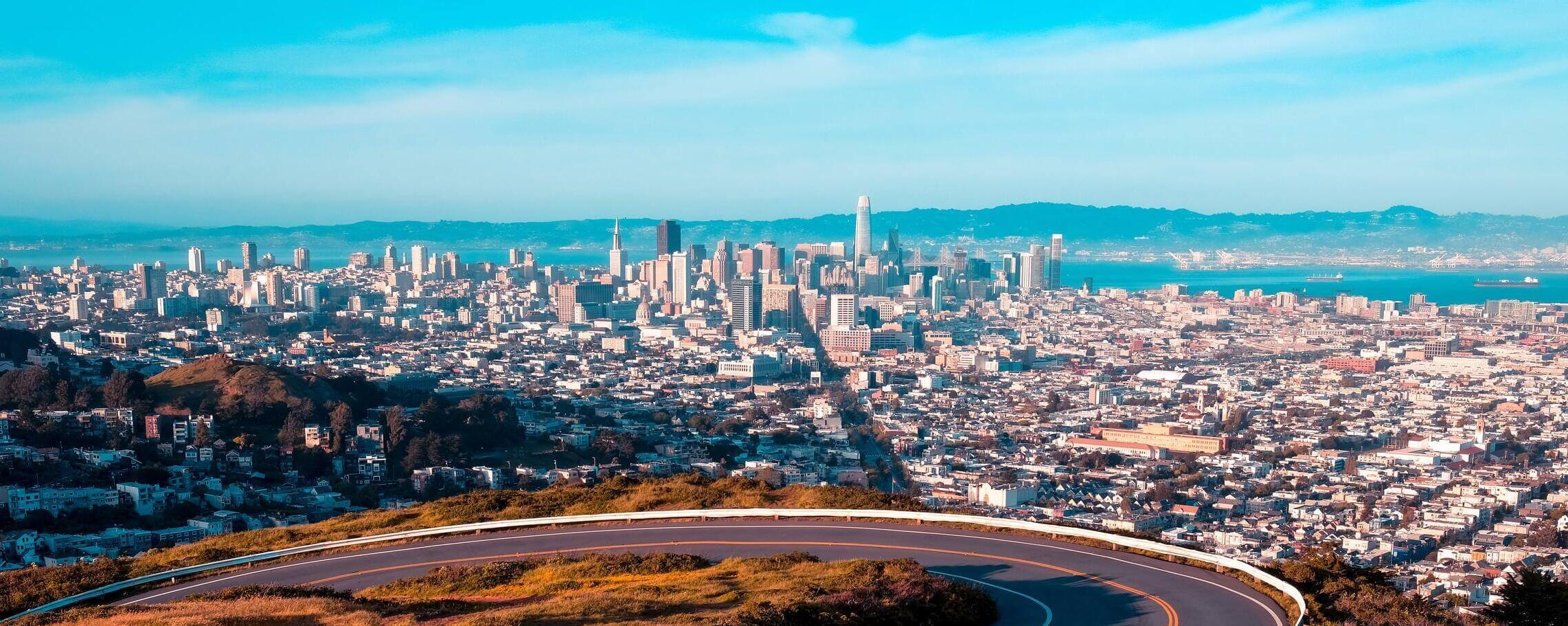 Blick über San Francisco in Kalifornien